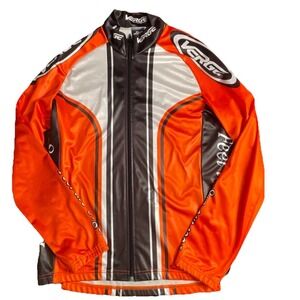 Verge Men's L Full Zip Cycling Jacket Orange Black
